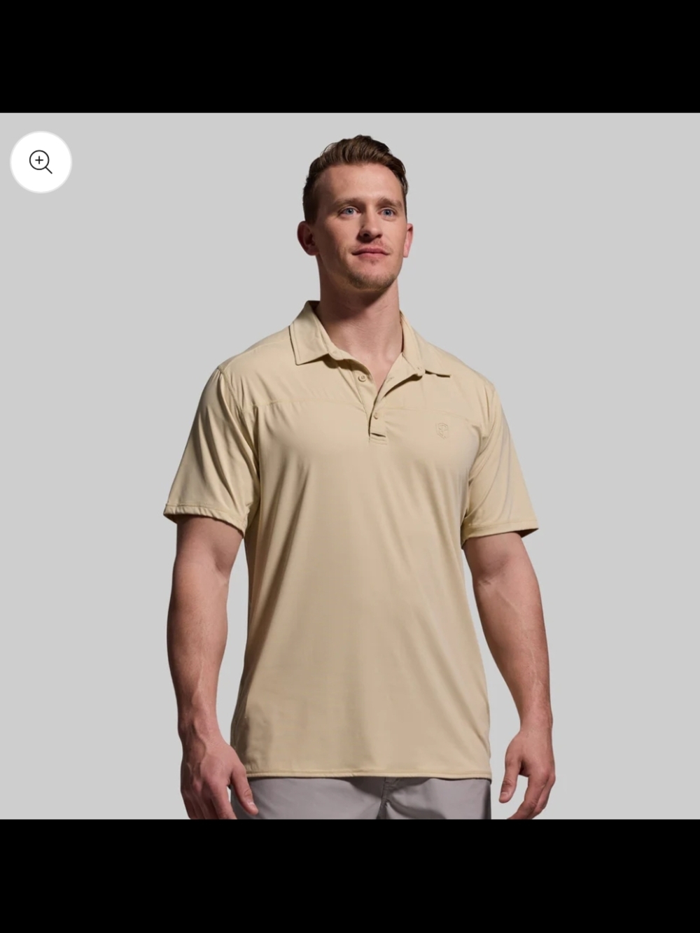 Men's Beige Polo Shirt - Lightweight Performance